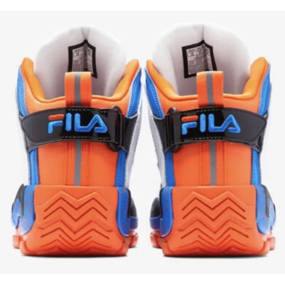 MEN\'S FILA GRANT HILL 2 RETRO BASKETBALL WHITE BLUE ORANGE SZ 11.5 main image 2